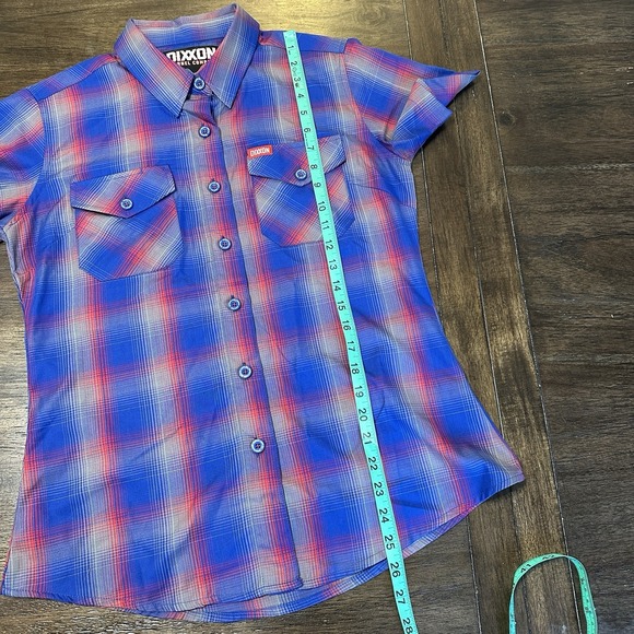 DIXXON Women's M Flannel Shirt Button Up Plaid Havana Bambo Blend Casual Western - Picture 10 of 10